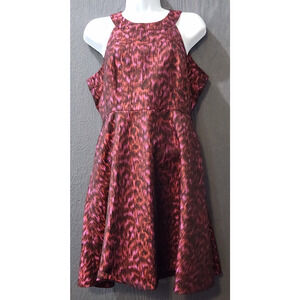 Calvin Klein Women 12P Lined Flowy Flare Formal Dress Off Shoulder Sleeves